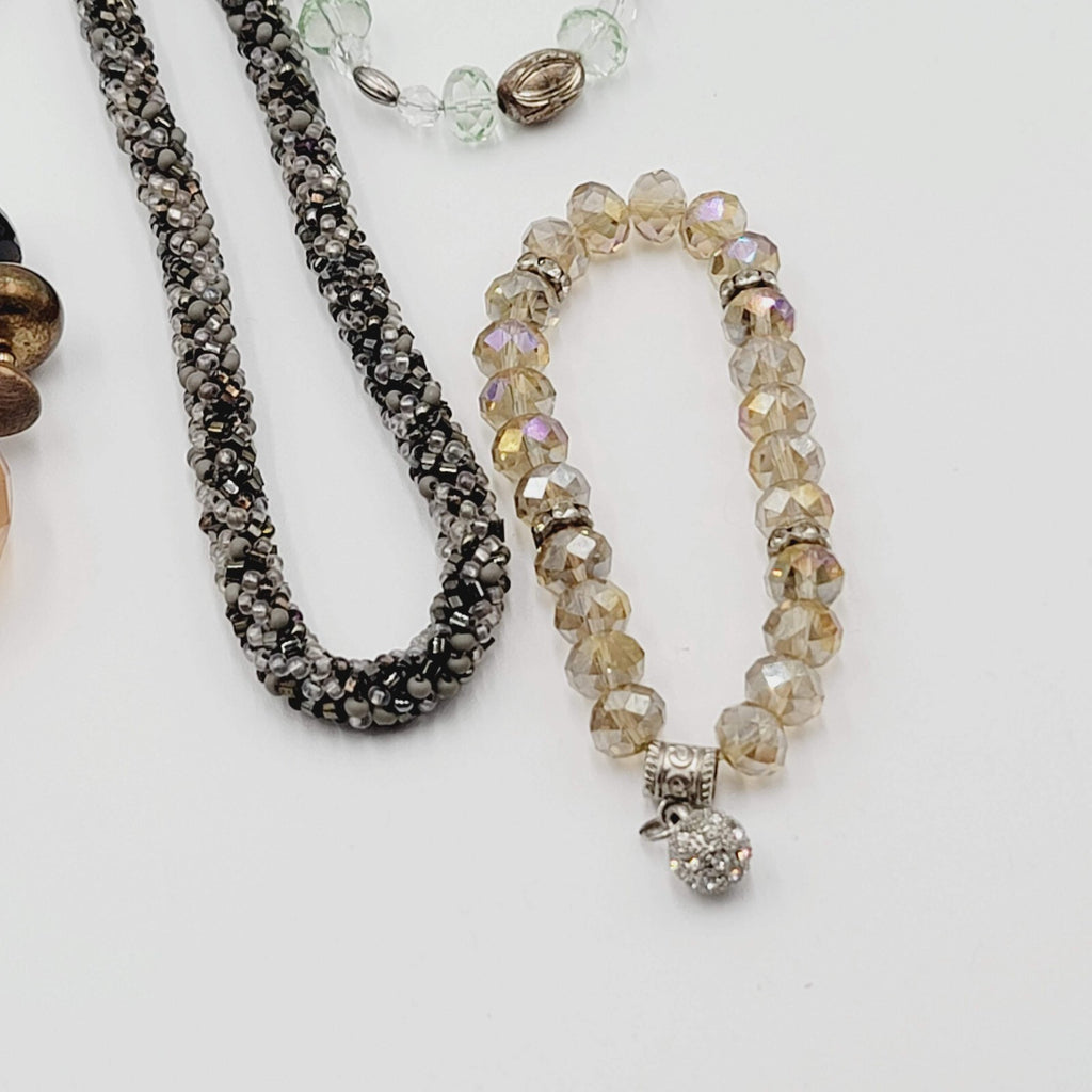 Jewelry Mixed Lot Necklace Bracelets Beaded Stones Glass
