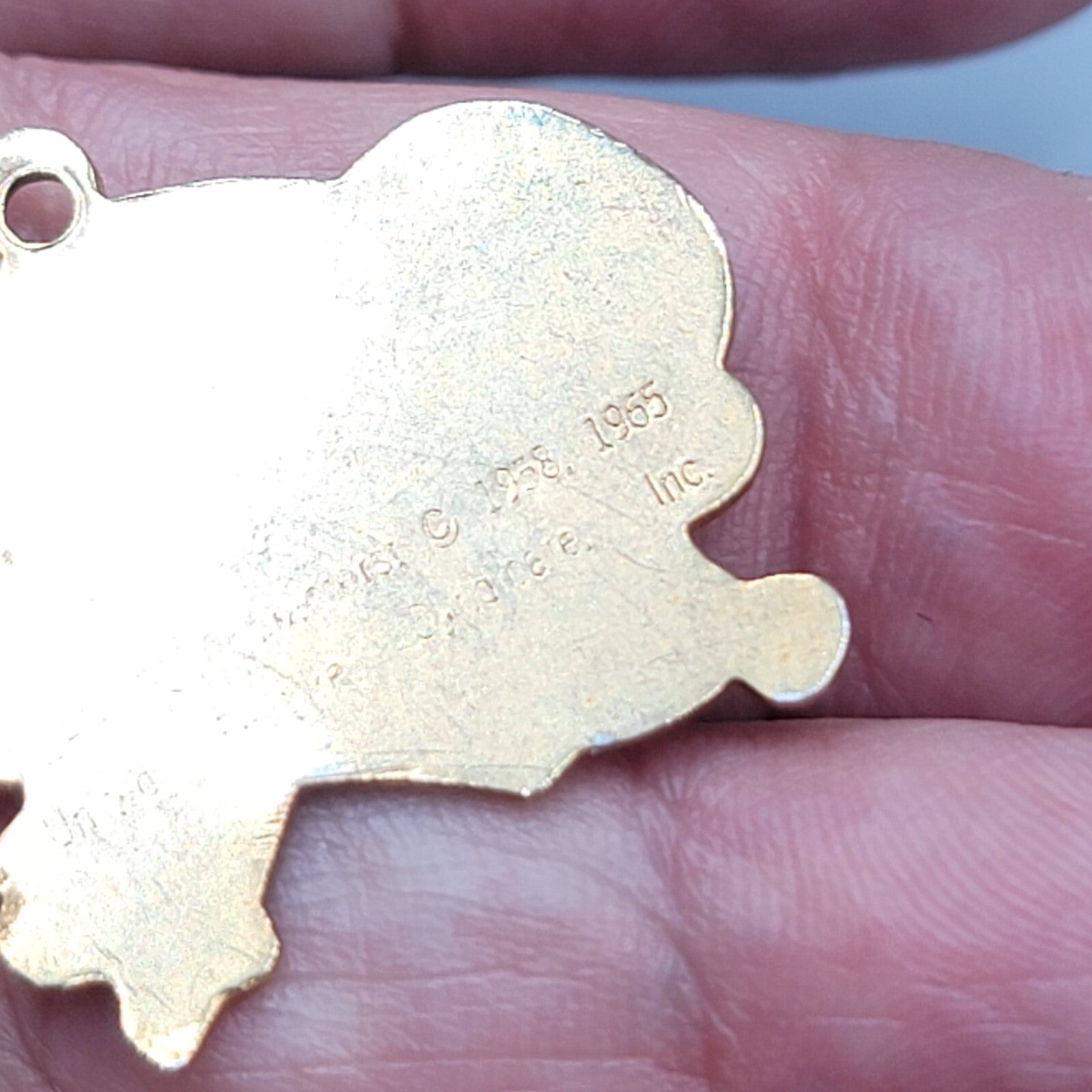 Vintage Snoopy GRANDFATHER Charm Rainbow Woodstock Blue Star Gold tone 7/8"