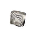 Vintage Scarf Clip Silver tone Shell Design Estate Jewelry 1.5"