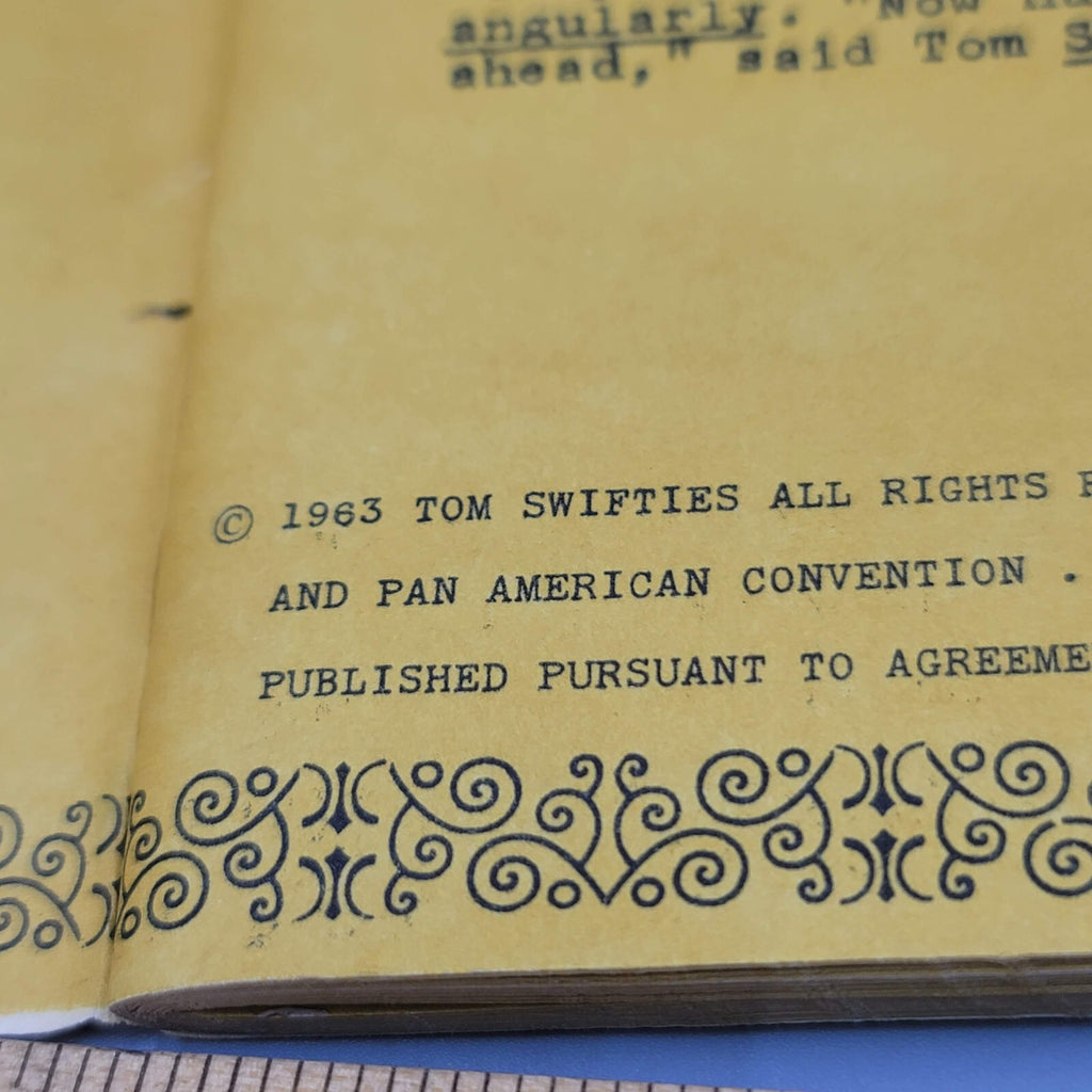 Tom Swifties by Paul Pease and Bill McDonough 1963 Punning Phrases Pun Joke Book