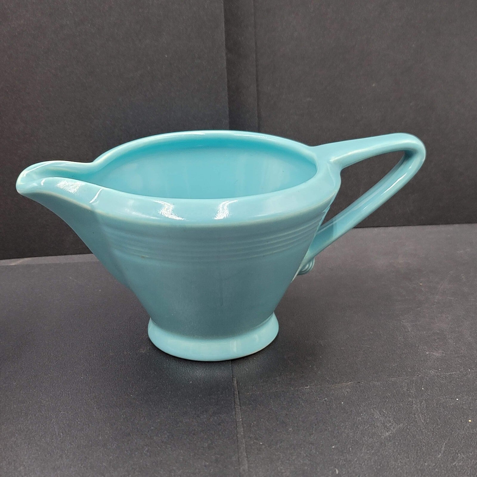 Vintage Fiesta Harlequin Blue Creamer Pink Sugar Set No Lid Ceramic