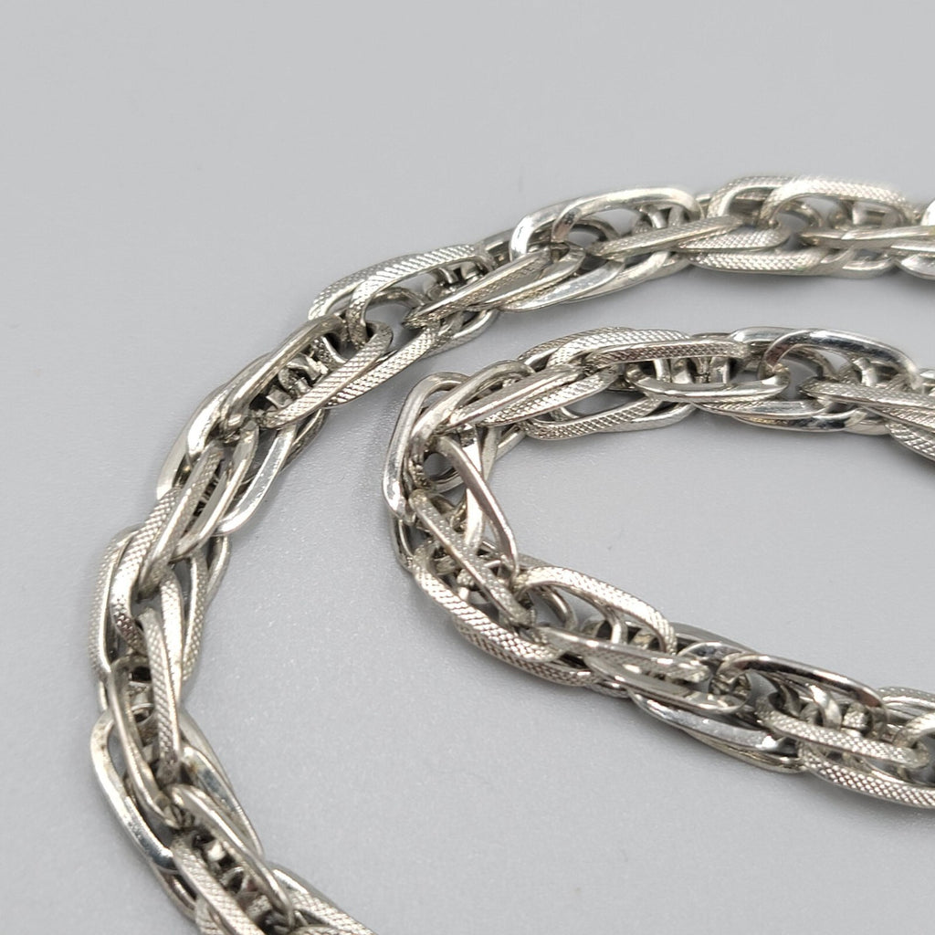 Vintage Statement Chain Necklace Multi Link Long 30" Estate Costume Jewelry