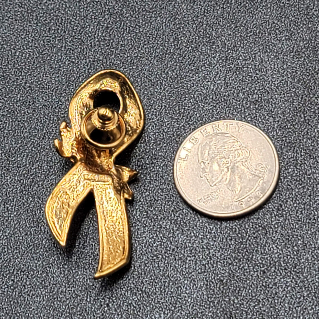 Avon Breast Cancer Awareness Lapel Pin Pink Ribbon Roses Brooch Pin 2" Free ship
