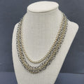 Modern Necklace Multi Color 5 Chain Layered 16-18"