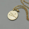 Taurus Necklace Constellation Zodiac Crystal Gold tone 18"