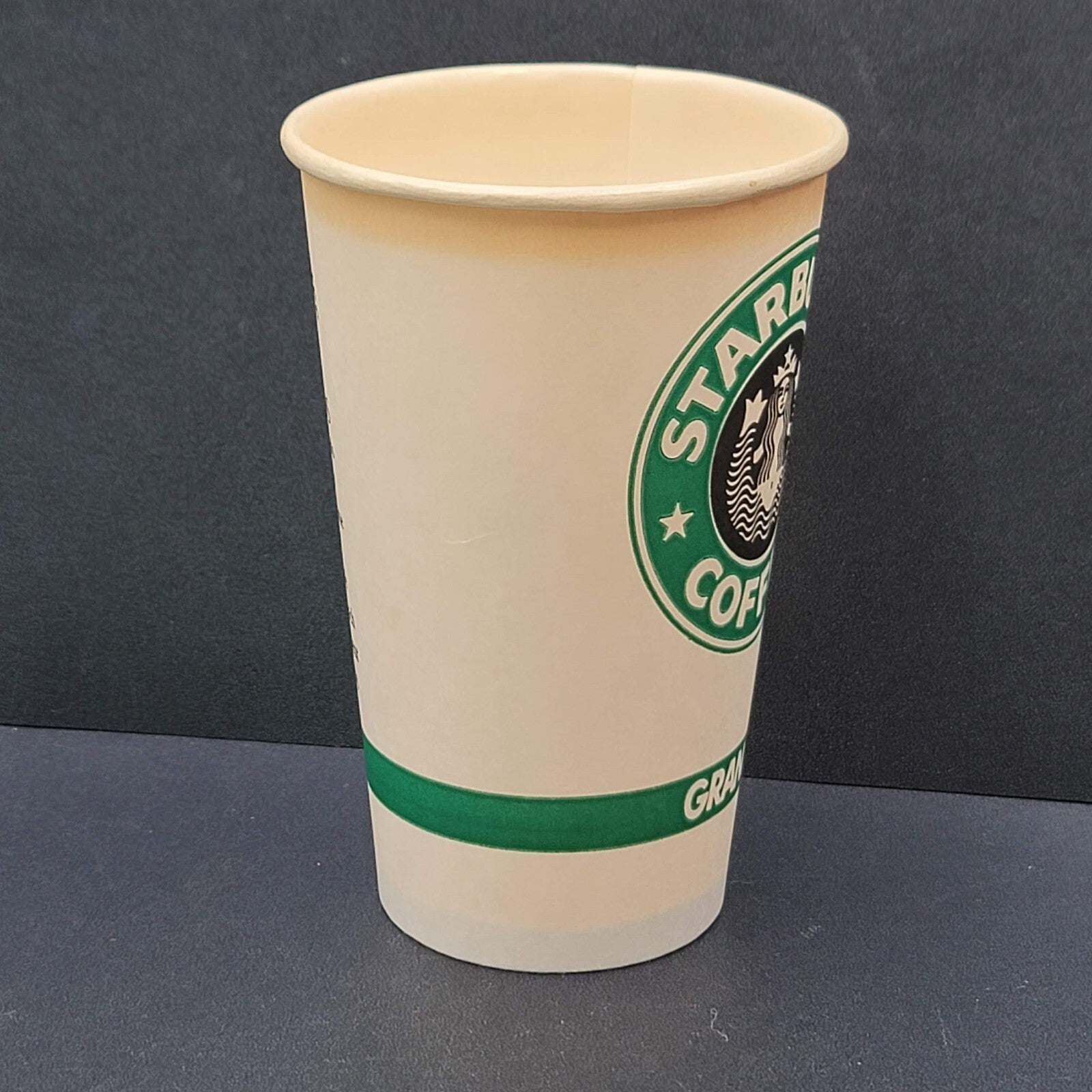 Vintage Original Logo Starbucks Coffee Disposable Paper Cup 16oz Grande USA