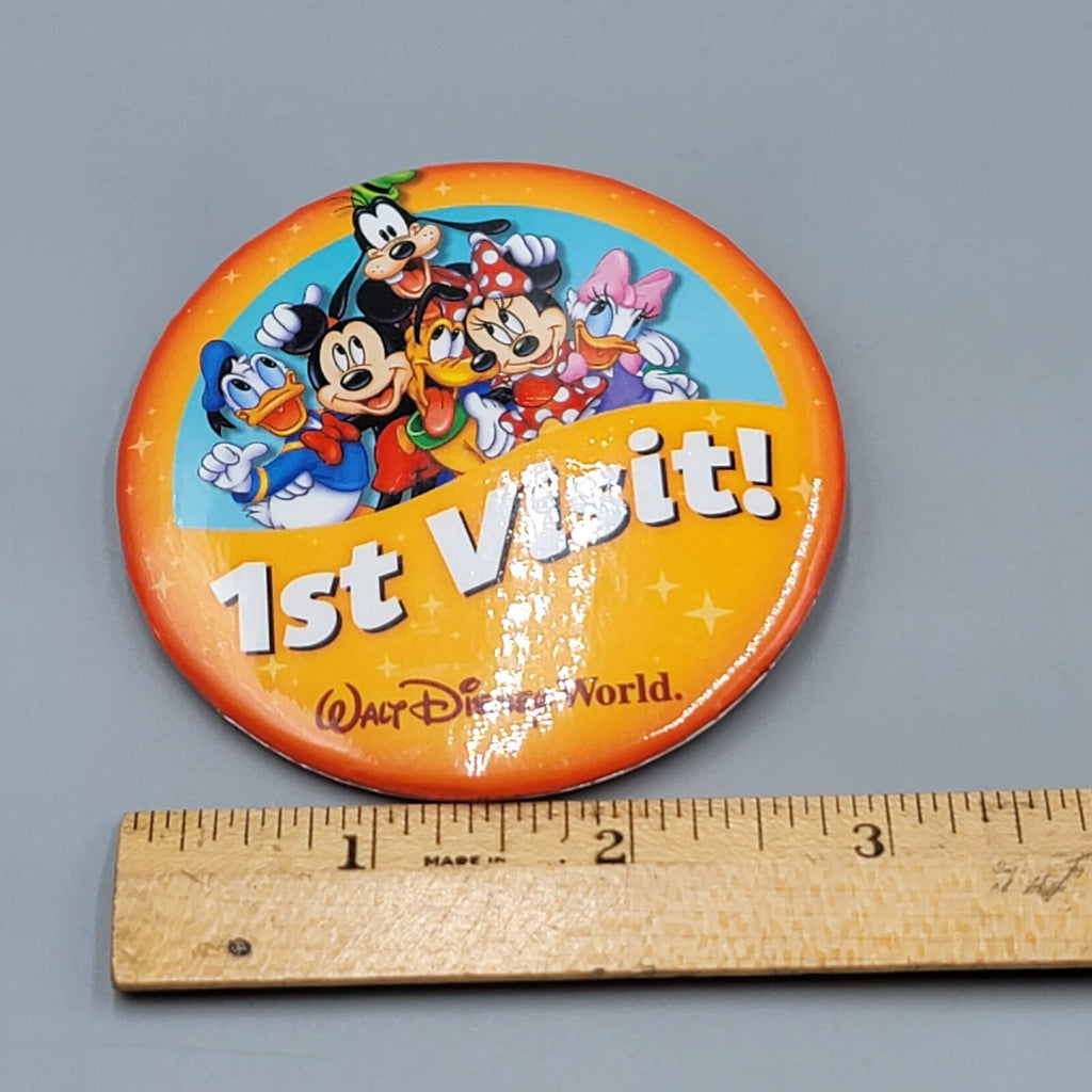 Walt Disney World 1st Visit Pin Button Disneyland 3"