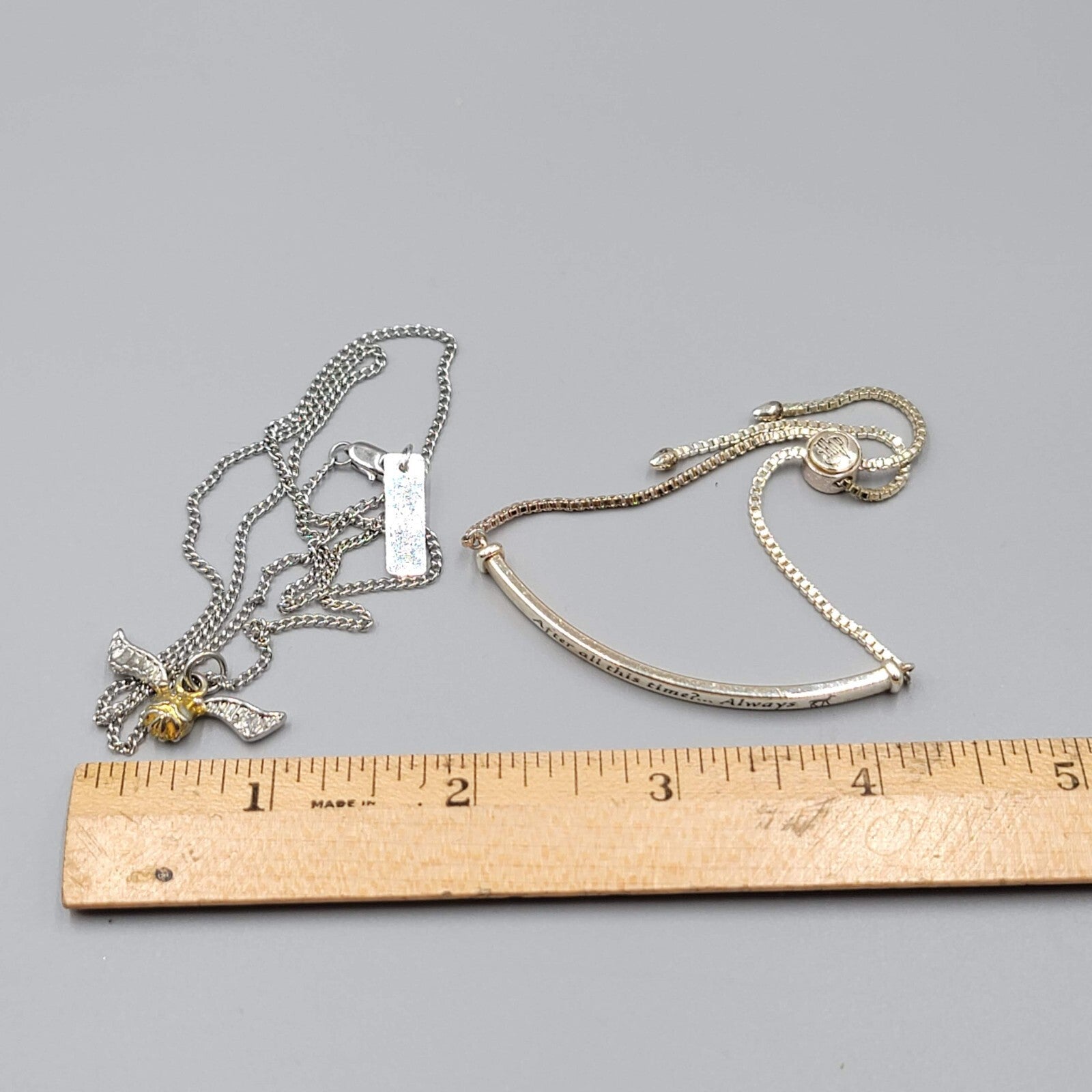 Harry Potter Jewelry Lot Snitch Necklace After all this time Always Bracelet