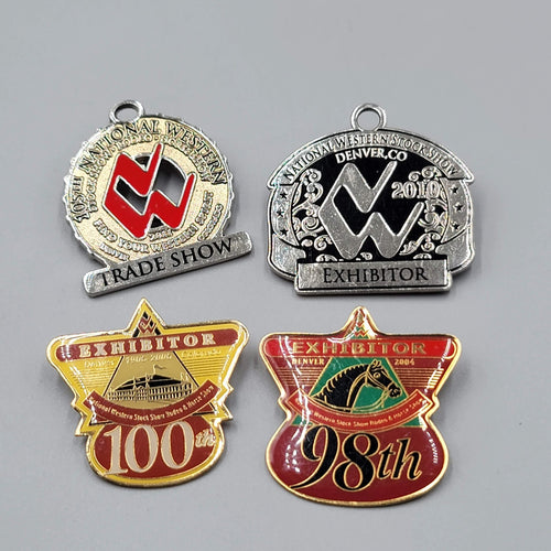 Denver National Western Stock Show Rodeo Exhibitor Souvenir Lapel Pin Badge LOT