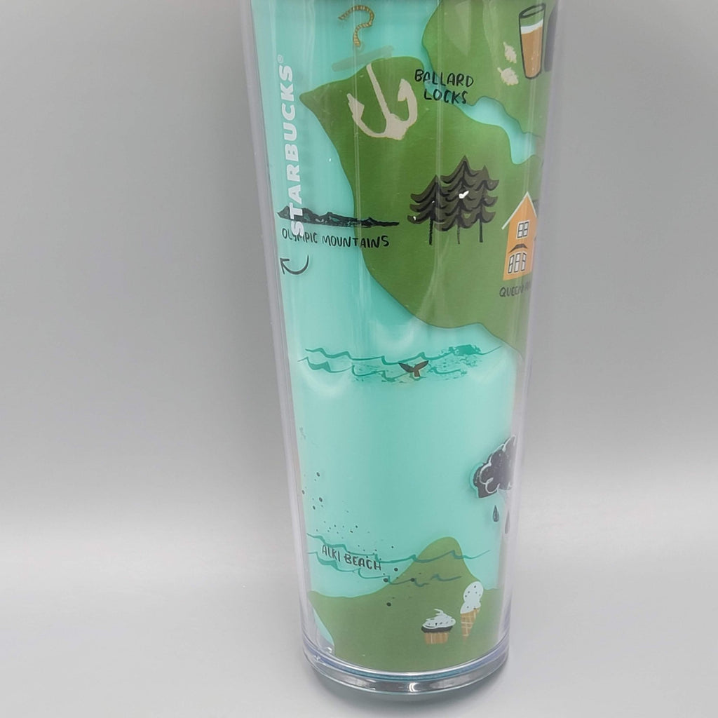 STARBUCKS SEATTLE BEEN THERE SERIES VENTI 24oz COLD CUP TRAVEL TUMBLER NO STRAW