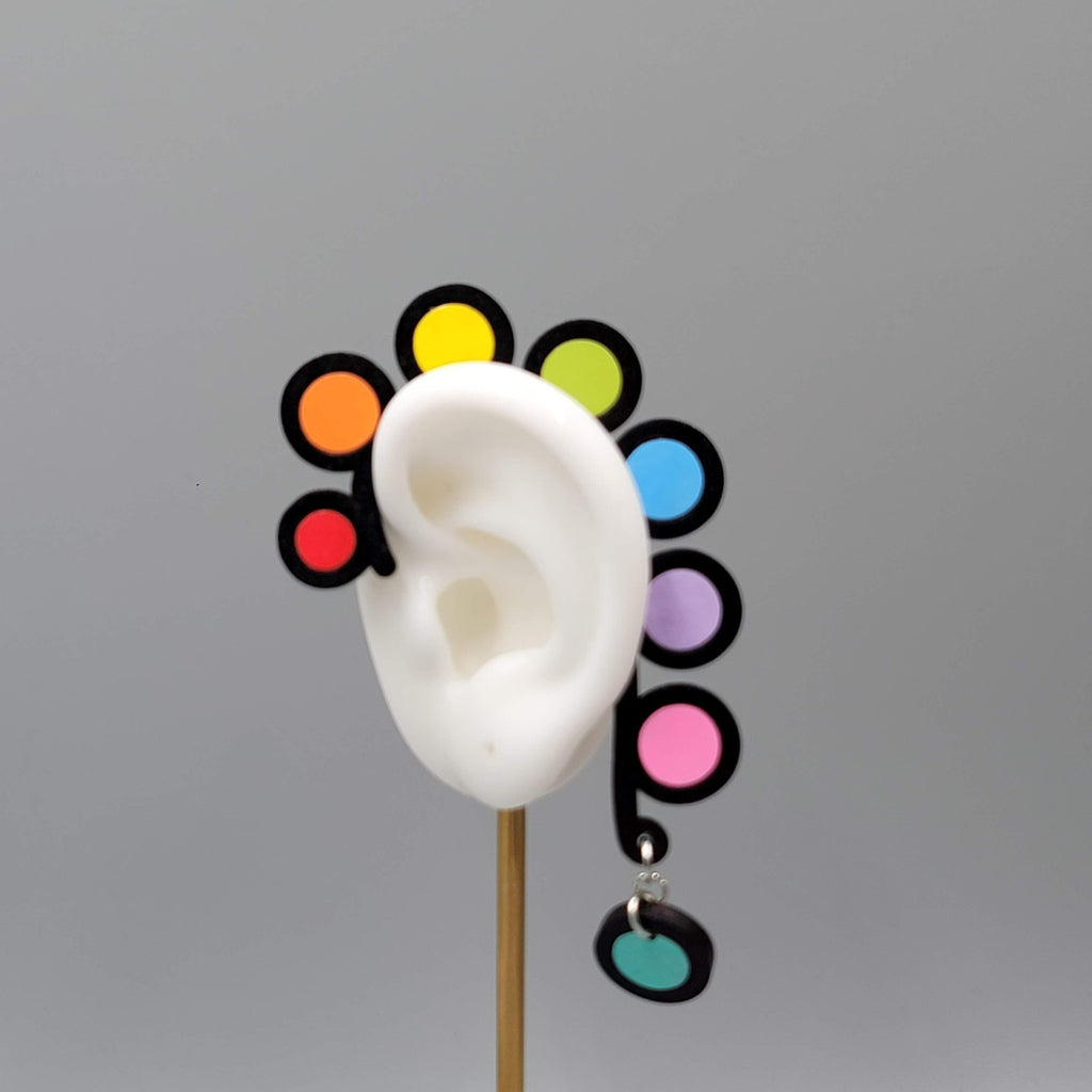 Pride Rainbow Statement Ear Wrap Cuff Pair