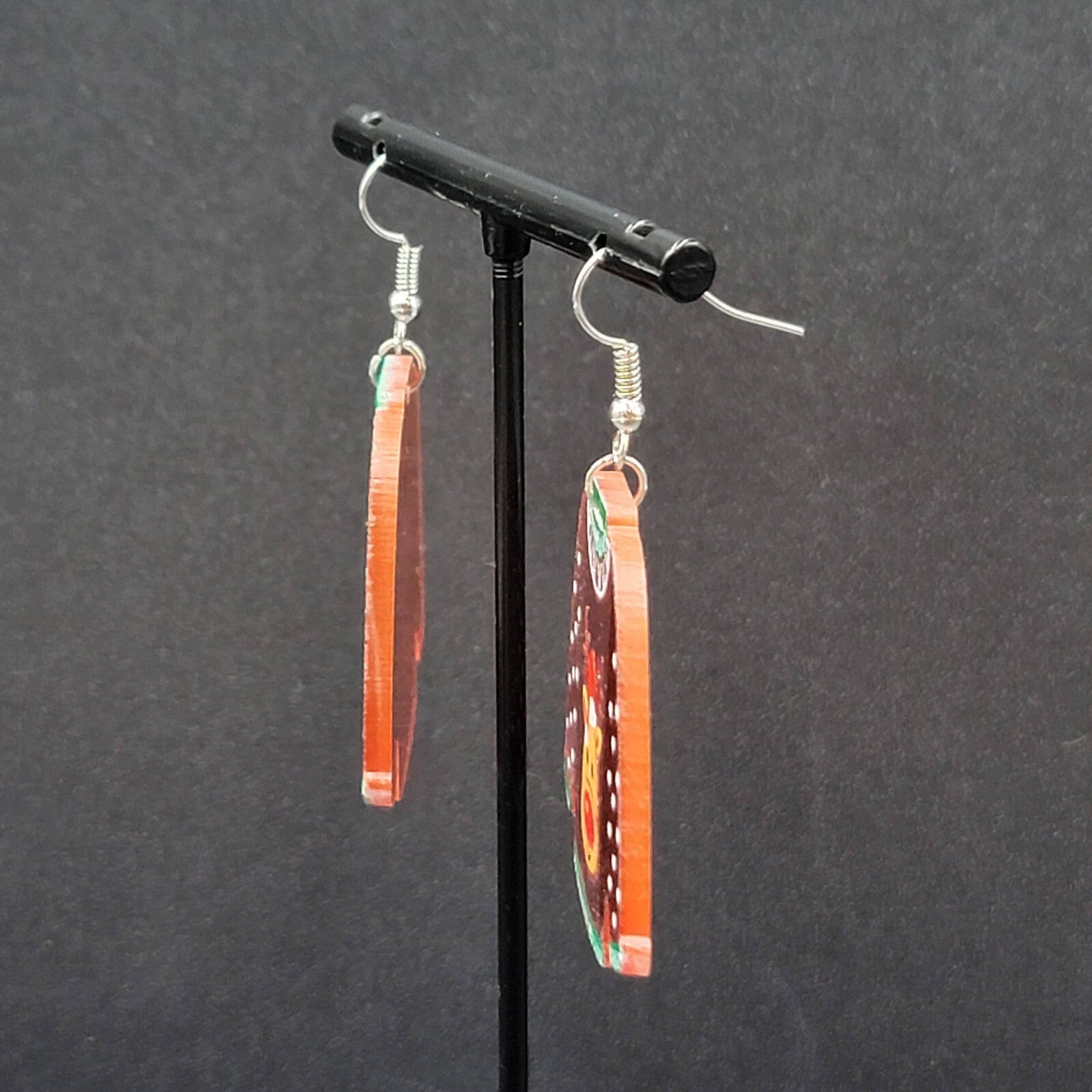 New Pierced Earrings Ugly Christmas Sweater Reindeer Dangle 1.5"
