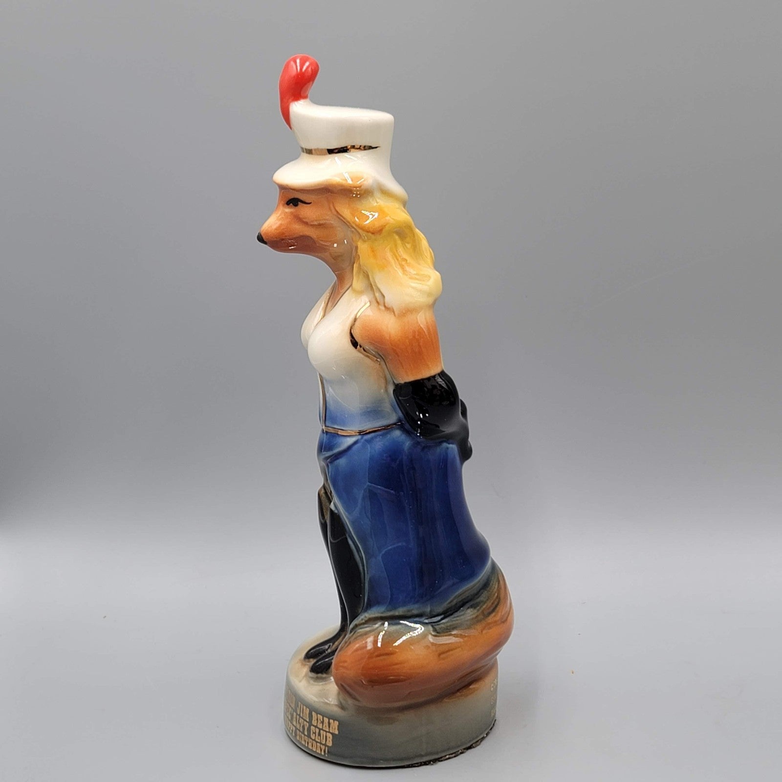 1978 Rocky Mountain Jim Beam Specialty Club Fox Lady Female Paperweight Figure