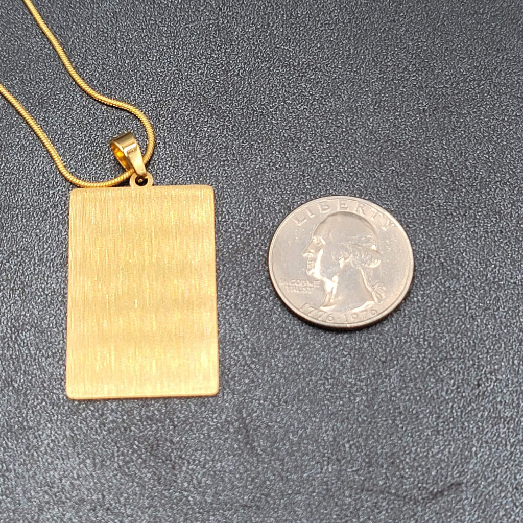 The STAR Tarot Card Pendant Necklace Major Arcana Gold tone 18”.