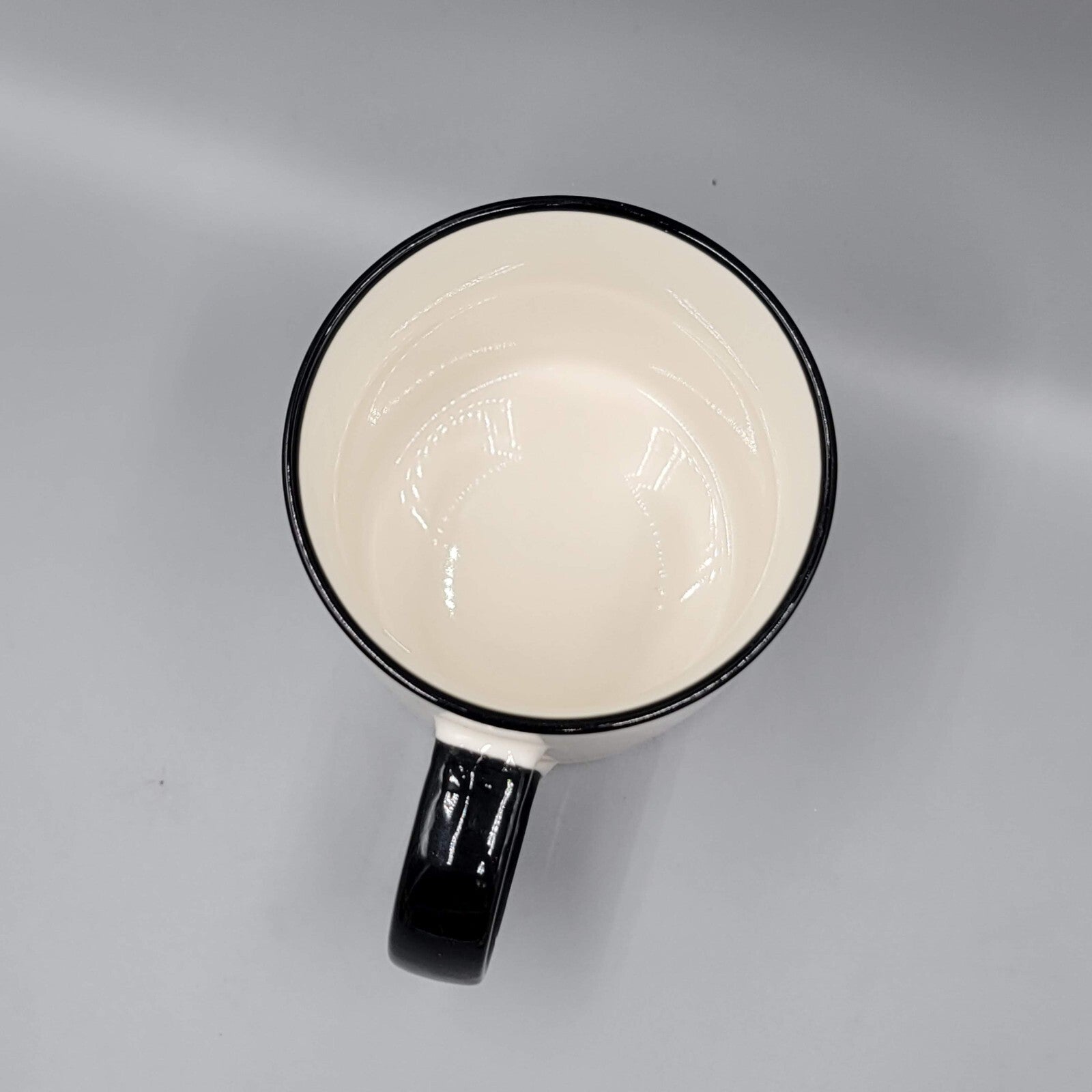 Mecal Funny Work Coffee Mug Black White Crazy Ceramic