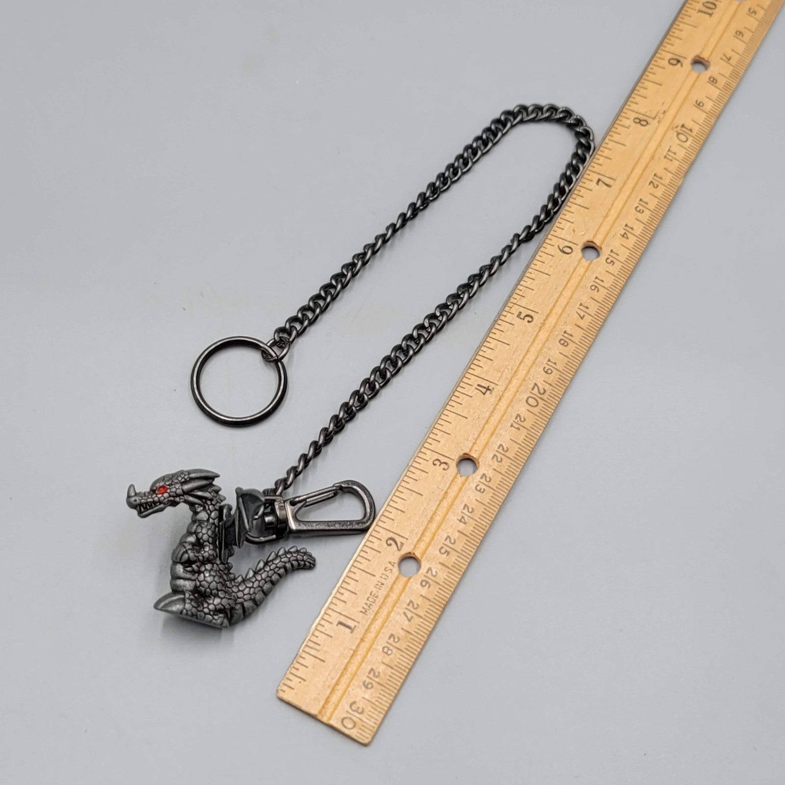 Dragon Chain Wallet Key Chain Gunmetal Gray