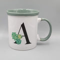 Coffee Mug DesignPac Gifts Floral Monogram Letter A 20 oz Ceramic Large