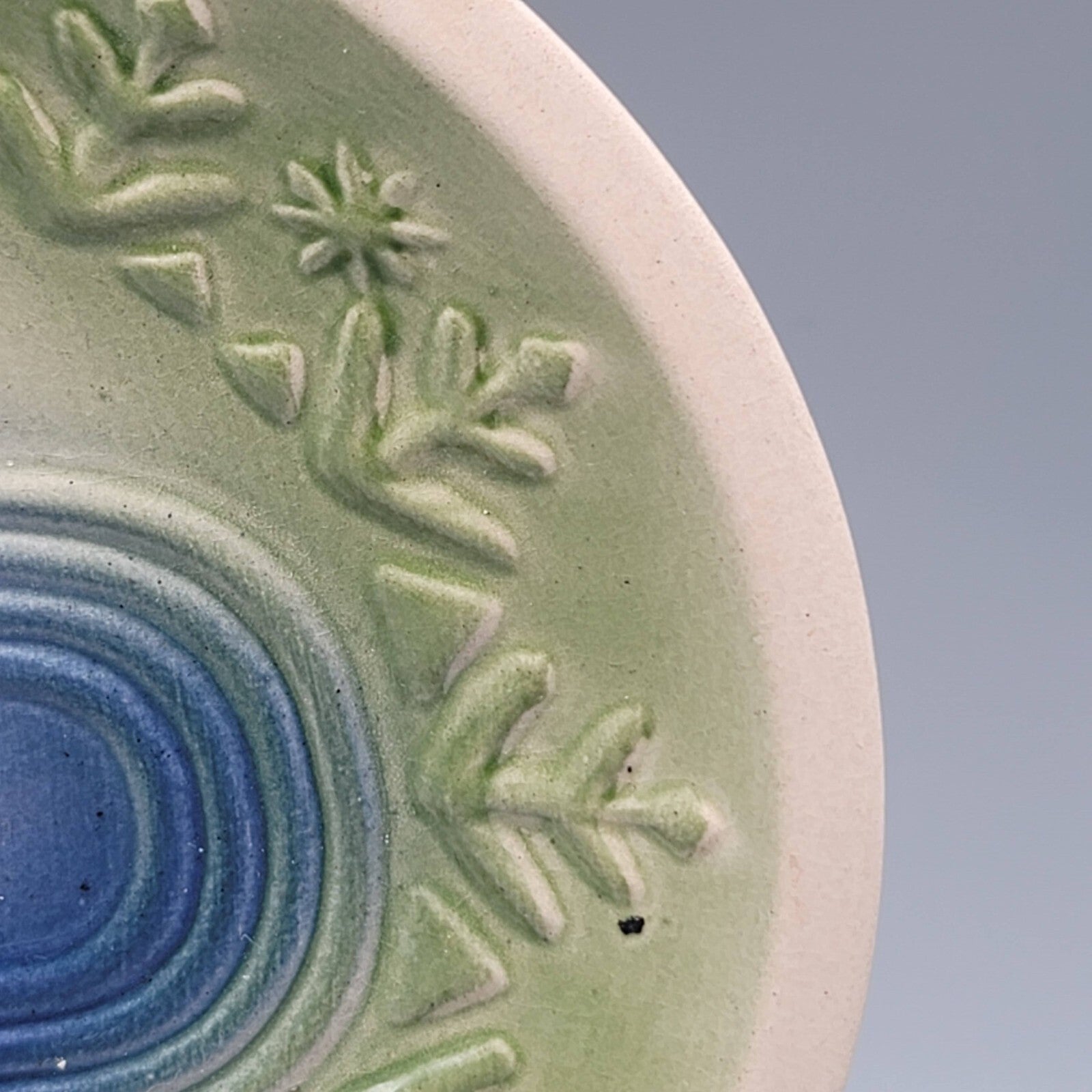 Vintage Collectible Plate Megeo Speen Skater Green Blue 5.5"