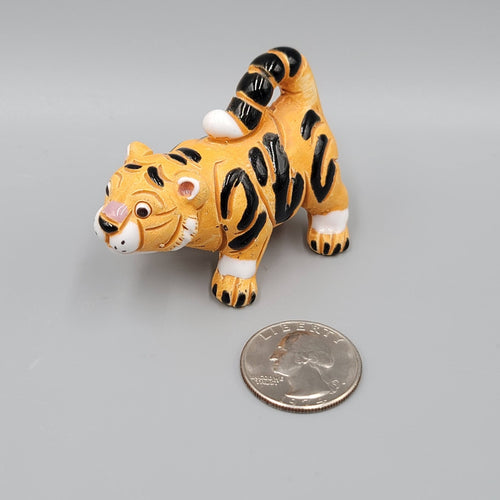 Coad Pottery Tiger Made in Peru Peruvian Pottery Figurine 2.25" x 1.75"
