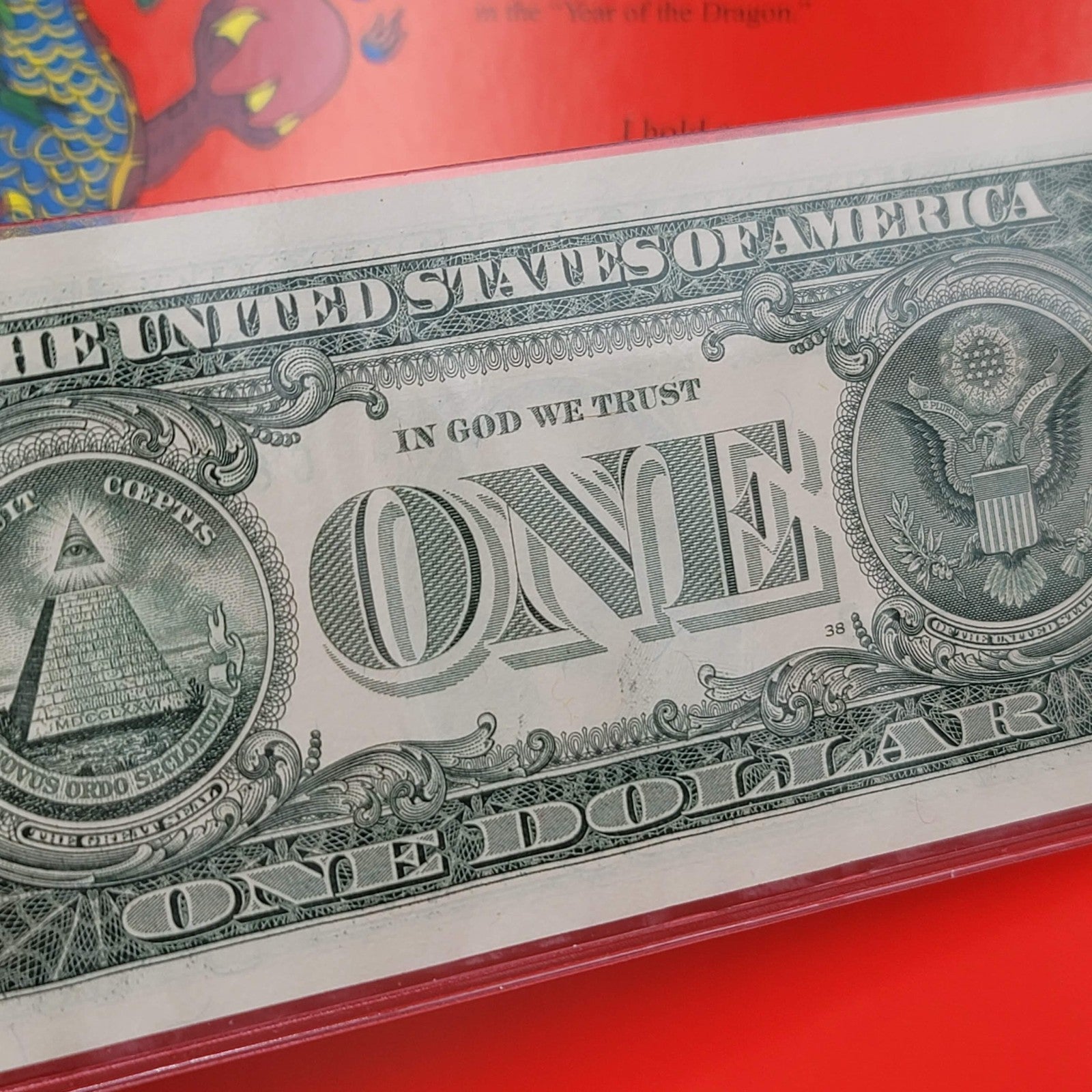 2012 Lucky Money "Year of the Dragon" $1 US Note Issued by the BEP with "8888"