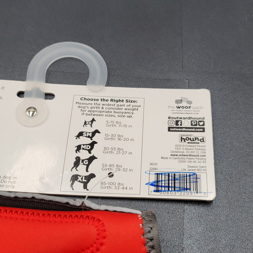 NEW Outward Hound Dawson Swim Dog Life Jacket Red XS 5-15 lbs