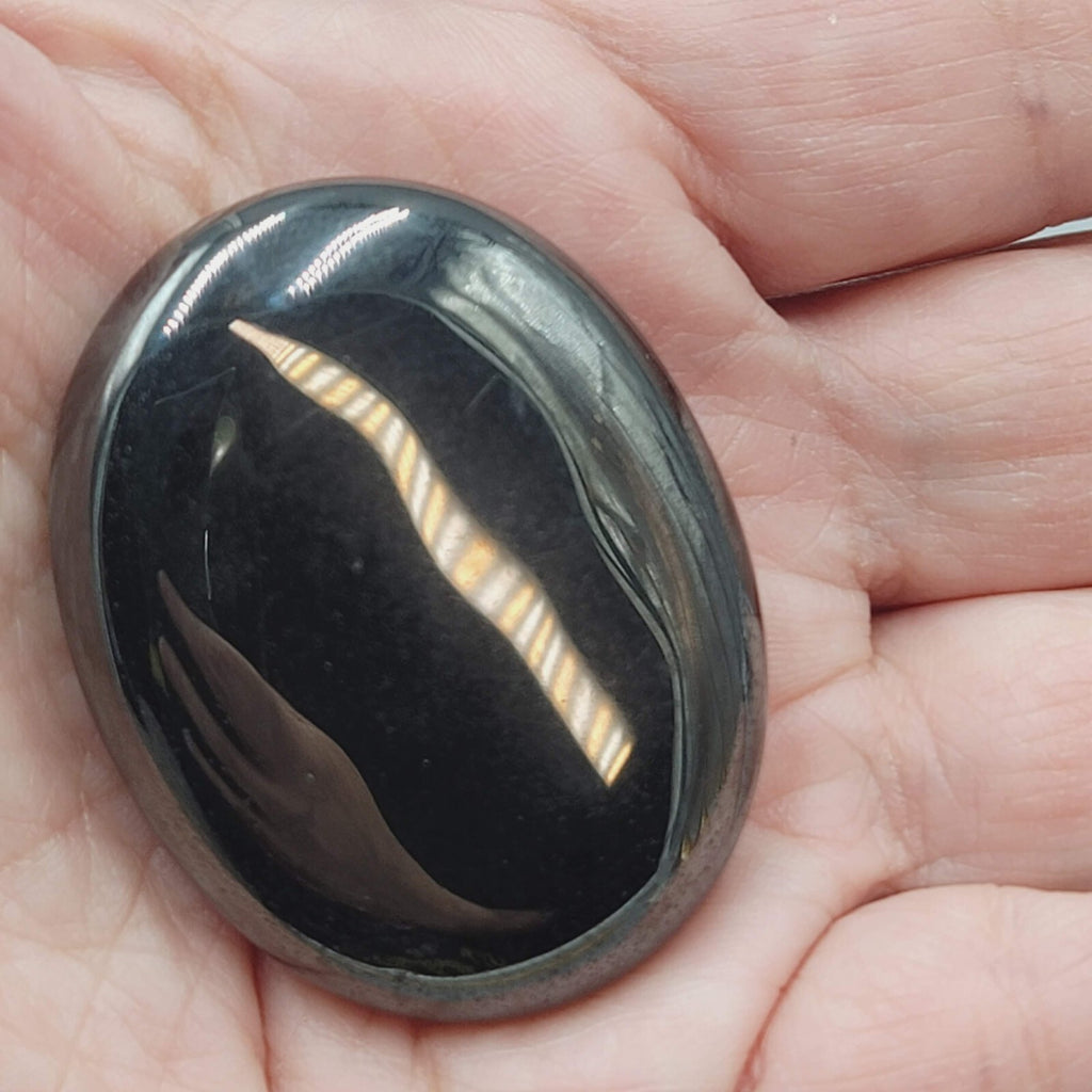 Lot of 4 Polished Palm Worry Stones Semi Precious Stones 1 3/4" x 1 3/8"