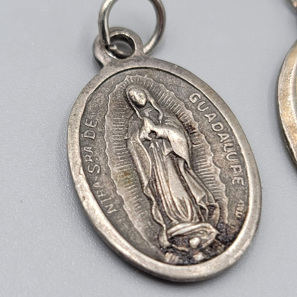 Vintage Catholic Medals Lot Our Lady of Guadalupe Divine Mercy Jesus Italy Charm