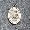 Saint Michael Guardian Angel Medal Pendant Italy Silver tone 1 Inch