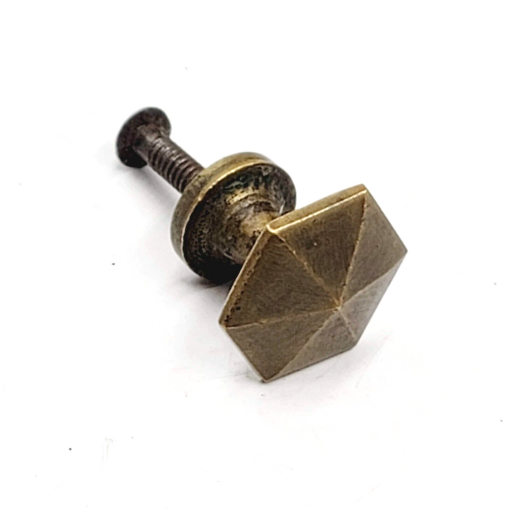 Vintage Drawer Pull Brass Salvage Hardware 1 1/8" SINGLE ONLY