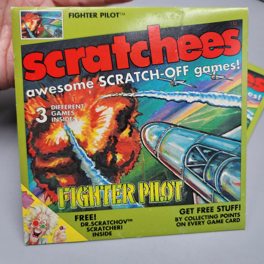Vintage Fighter Pilot Scratchees Scratch Off Games Dr. Scratchov Lot of 2