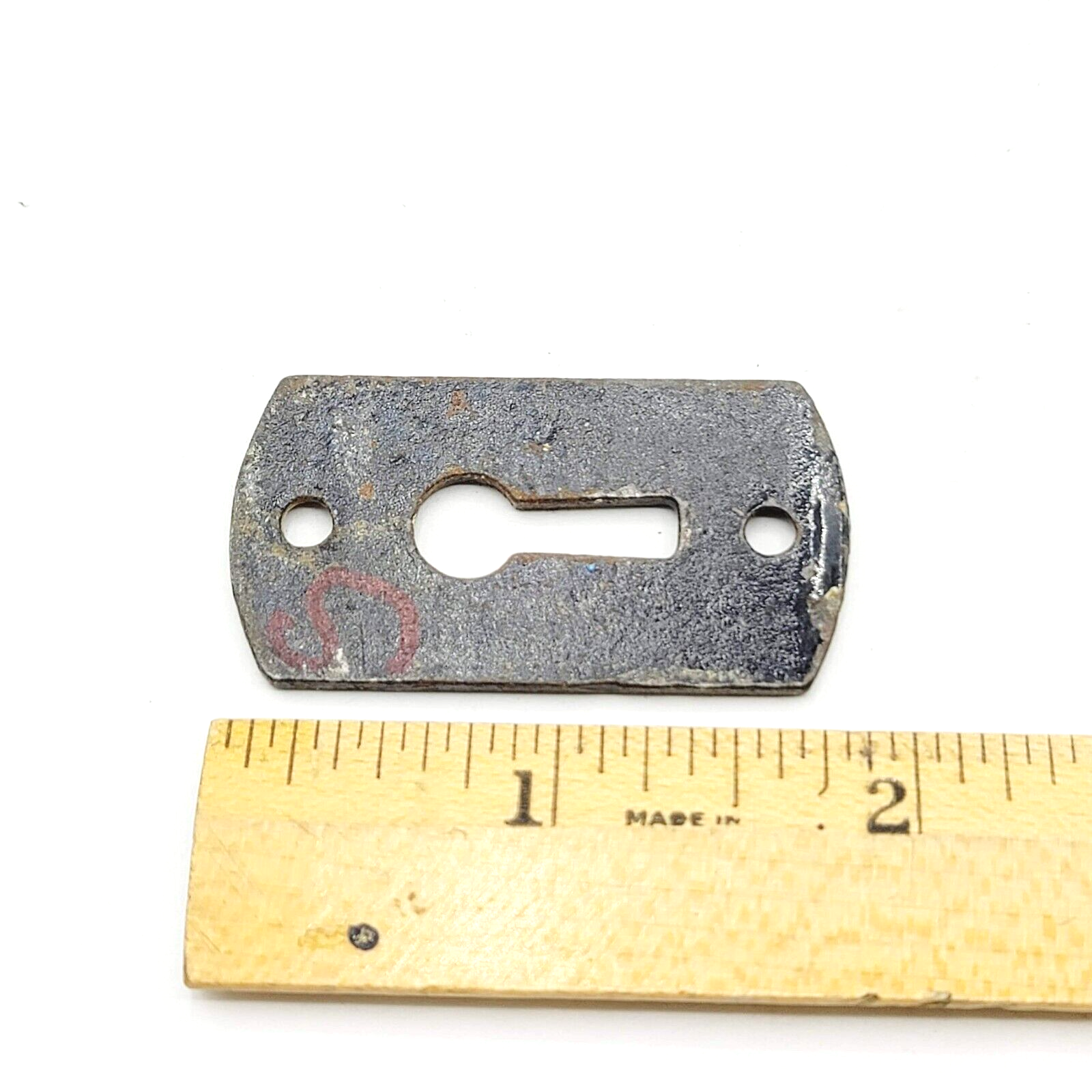 Vintage Cast Iron Eastlake Skeleton Key hole Escutcheon Salvage 1.75"x 1"   7012