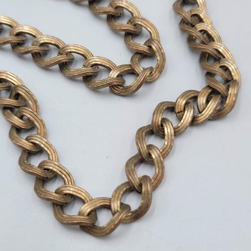 Vintage Alva Museum Replica Necklace The Lovers Gold tone 24"