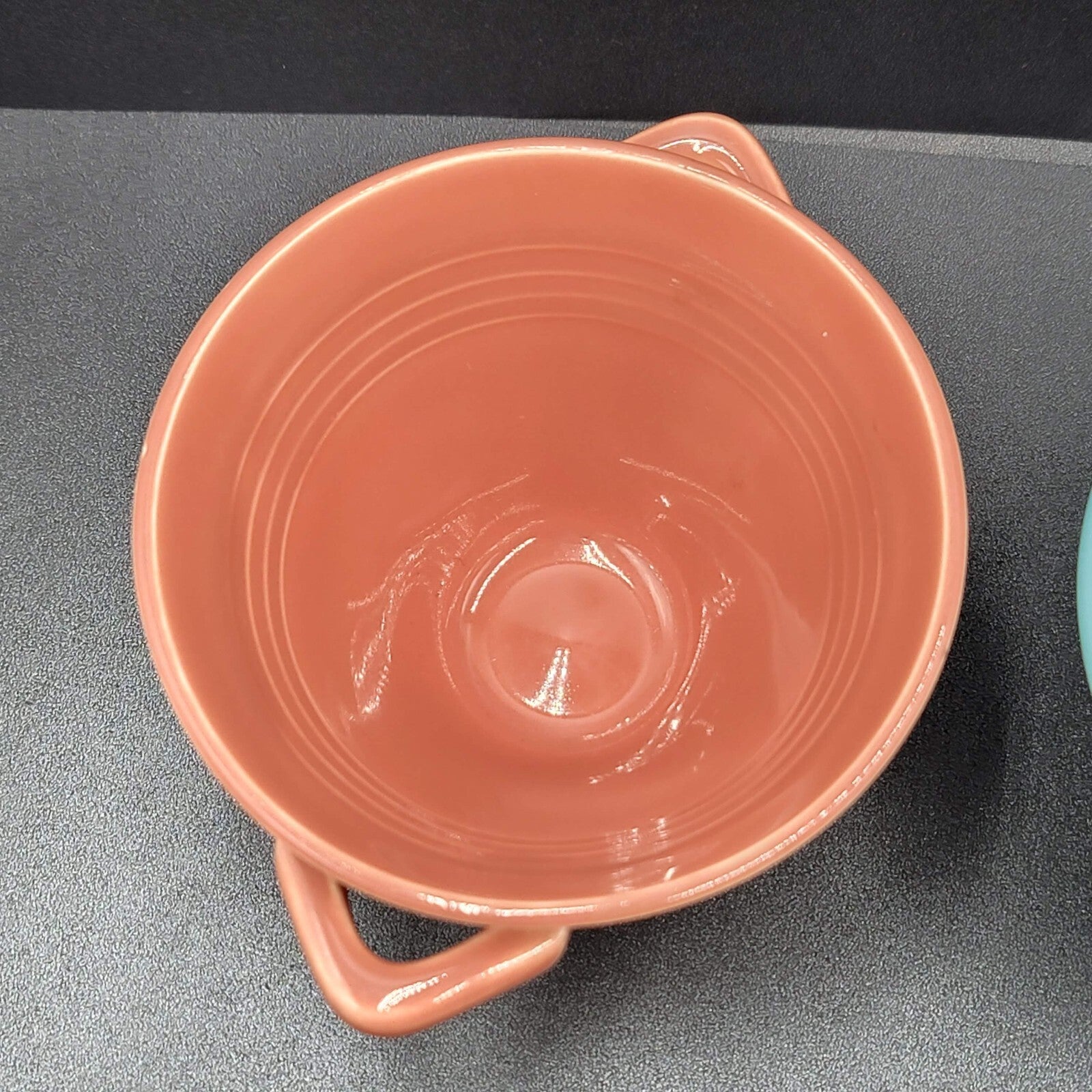 Vintage Fiesta Harlequin Blue Creamer Pink Sugar Set No Lid Ceramic