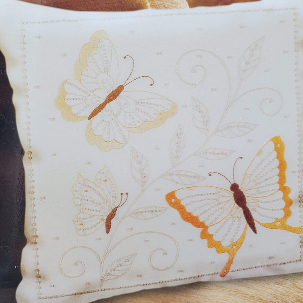 Janlynn Butterflies Pillow Candlewick Embroidery Kit 021-1329  NEW NOS