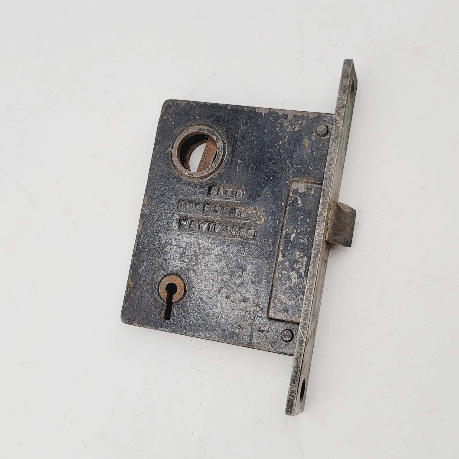 Vintage Mortise Lock Door Hardware Salvage Skeleton Keyhole NO key B122