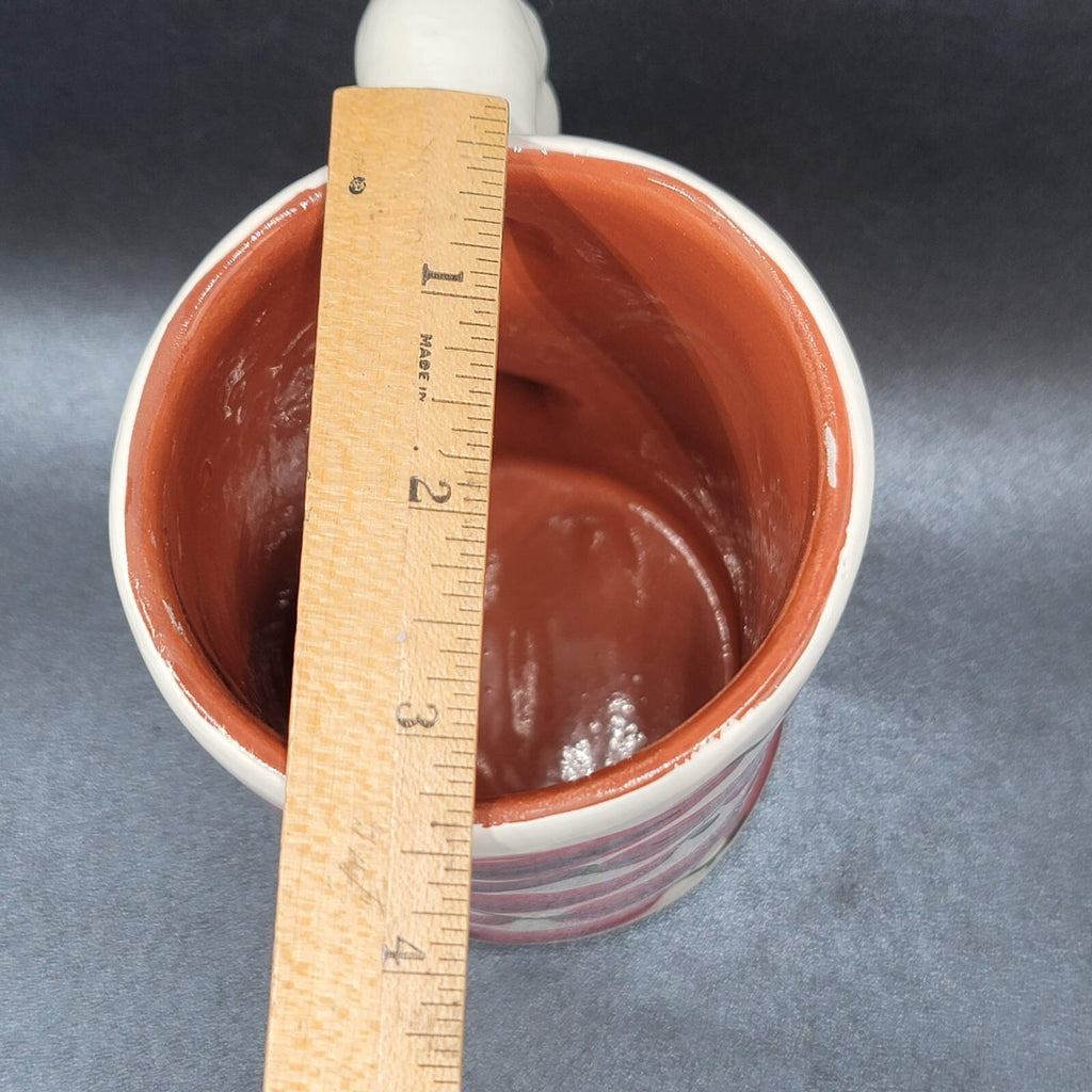 Mexico Clay Coffee Mug Red Chili Peppers Handmade Souvenir