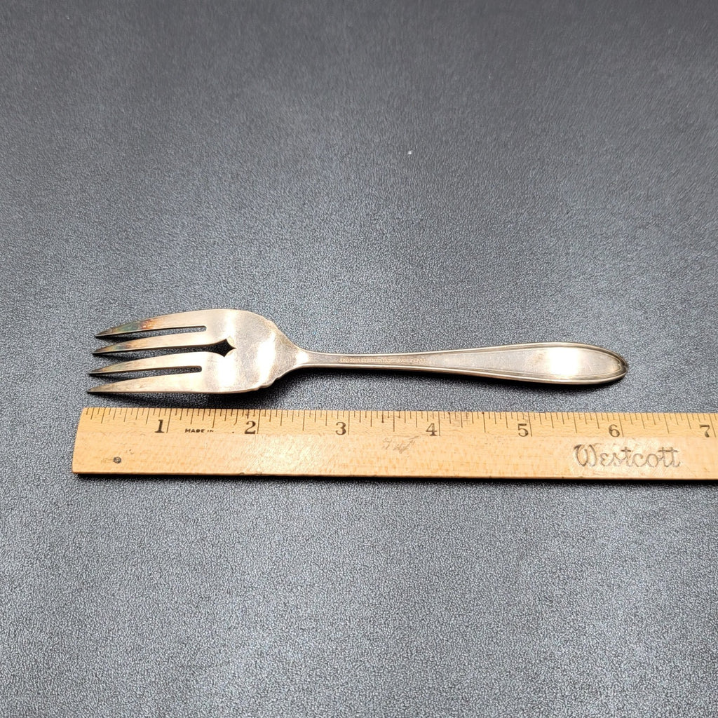 4 Oneida Community Par Plate Bridal Wreath 1915 Fork Silver plate 6" Antique