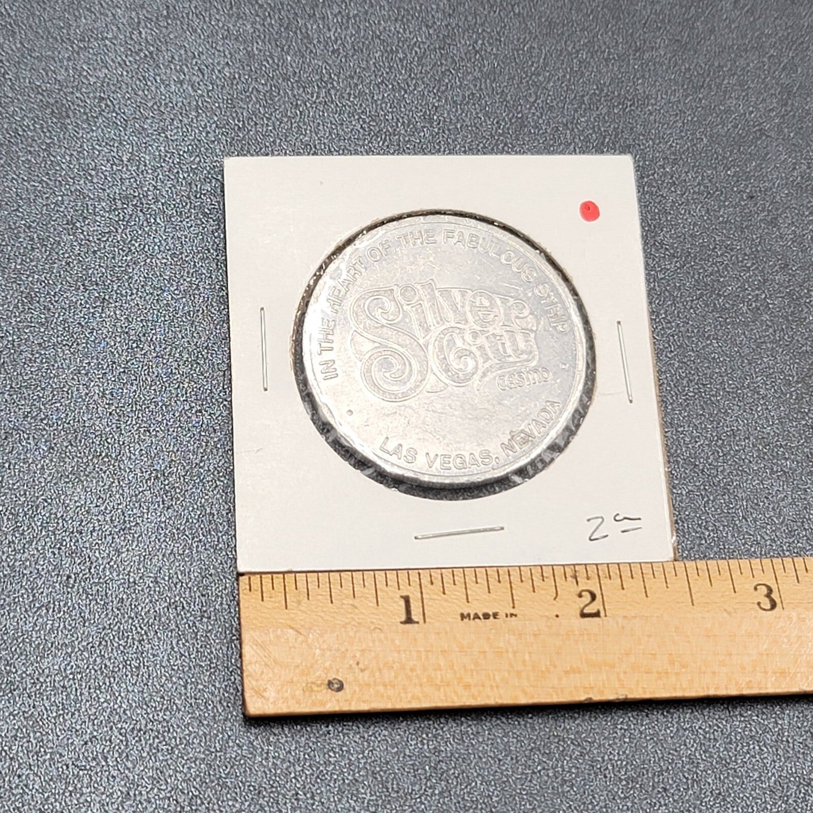 Vintage Silver City Casino Free Play Token Aluminum Las Vegas 1 5/8"