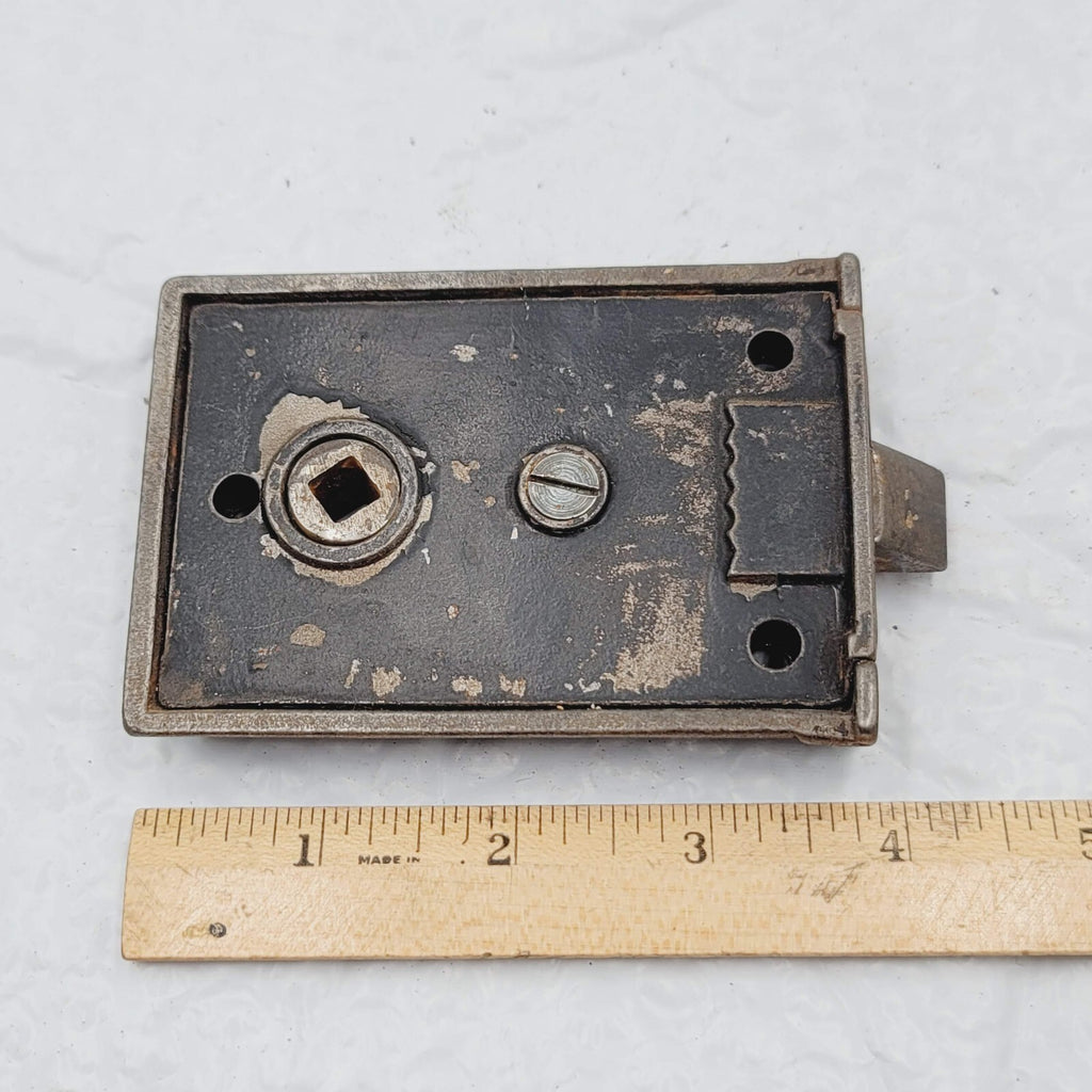 Antique Surface Mount Mortise No Keeper Spindle Hole No Lock  H0114