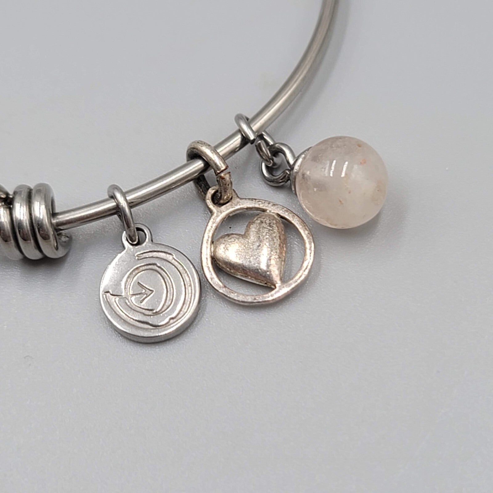 Love This Life Charm Bracelet Silver tone Compass Mother