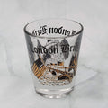 Vintage London Bridge Lake Havasu City AZ Shot Glass Black Gold Collectible