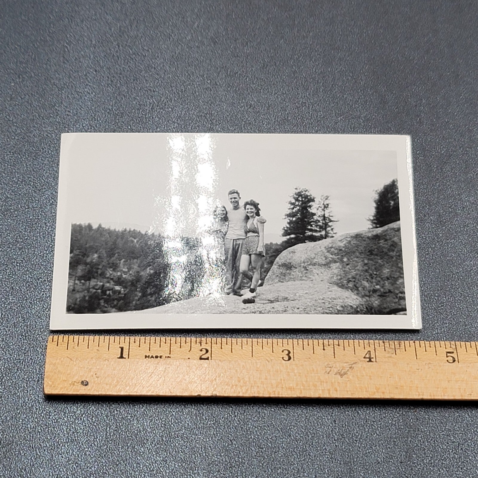 LADIES MAN Found Photo BLACK WHITE Snapshot VINTAGE Original Colorado 1940s