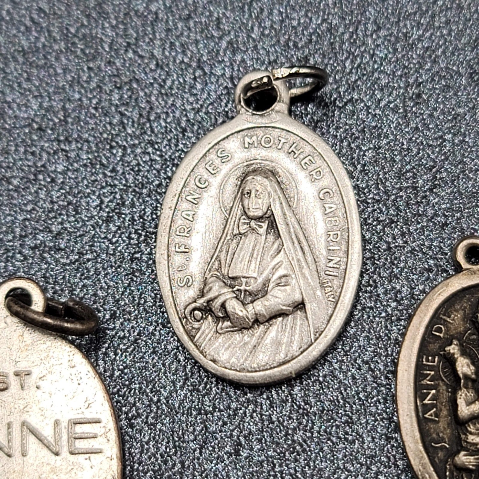St Frances Mother Cabrini Saint Anne St Therese Medals ​Lot of 4 Italy Catholic