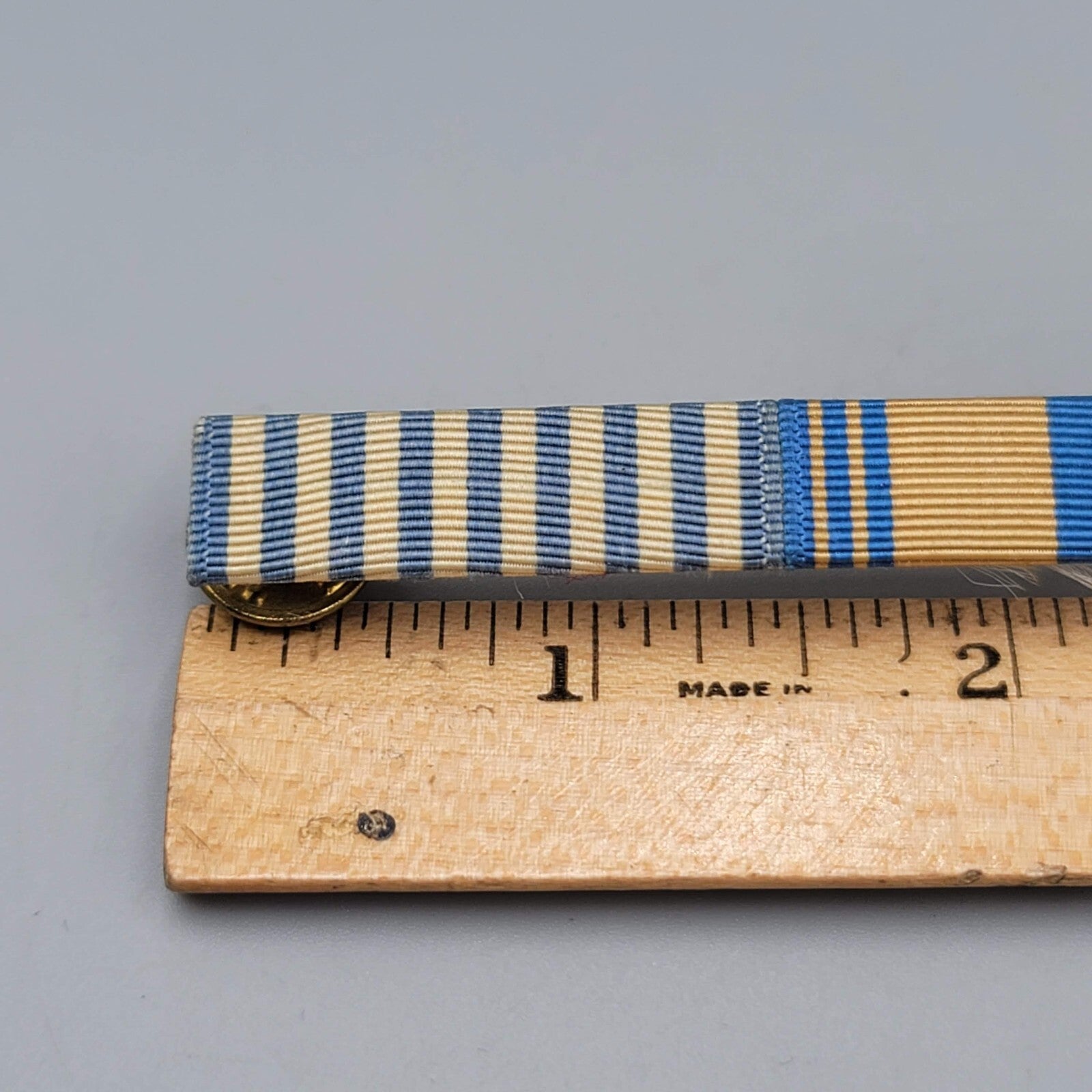 US Army Three Place Ribbon Bar Korean Era Vintage Military Pin