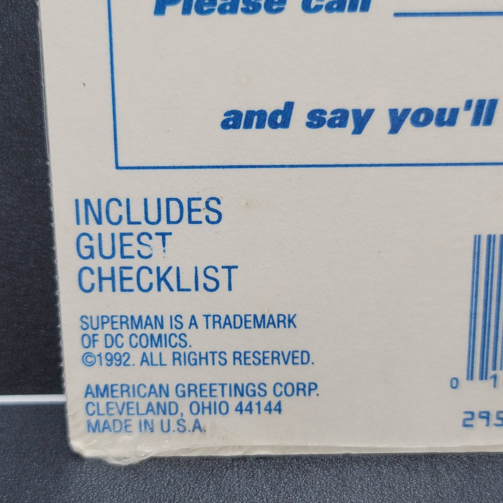 Vintage Superman American Greetings Birthday Invitations 16 NOS Sealed