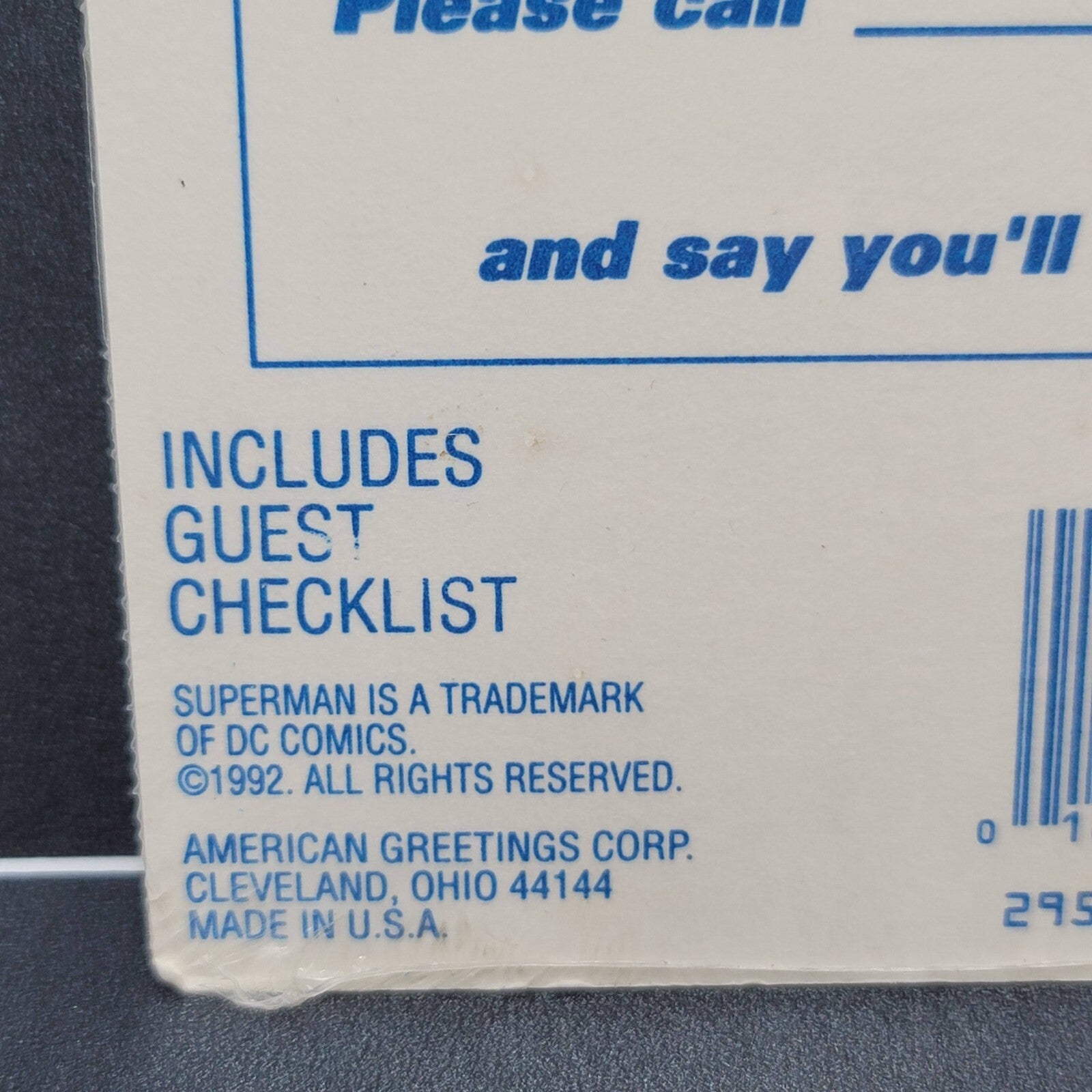 Vintage Superman American Greetings Birthday Invitations 16 NOS Sealed