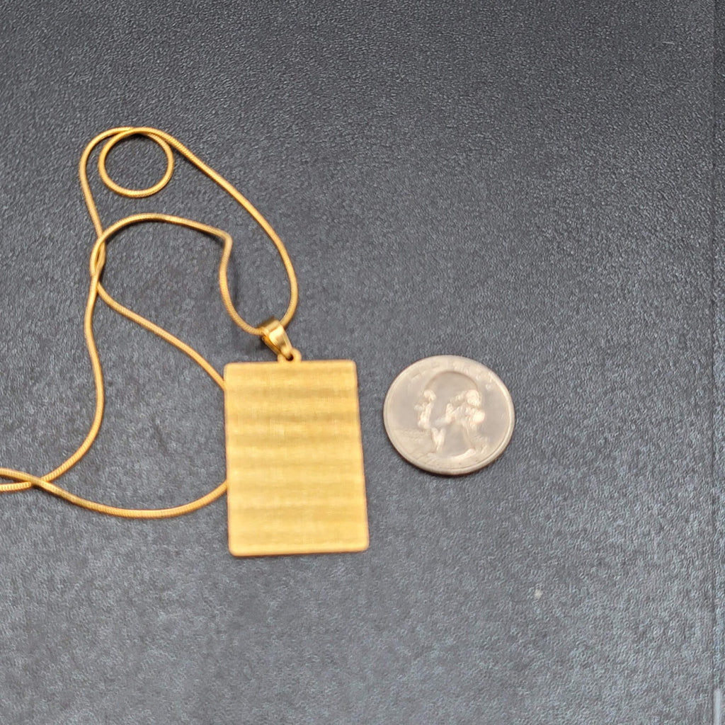 The SUN Tarot Card Pendant Necklace Major Arcana Gold tone 18”.