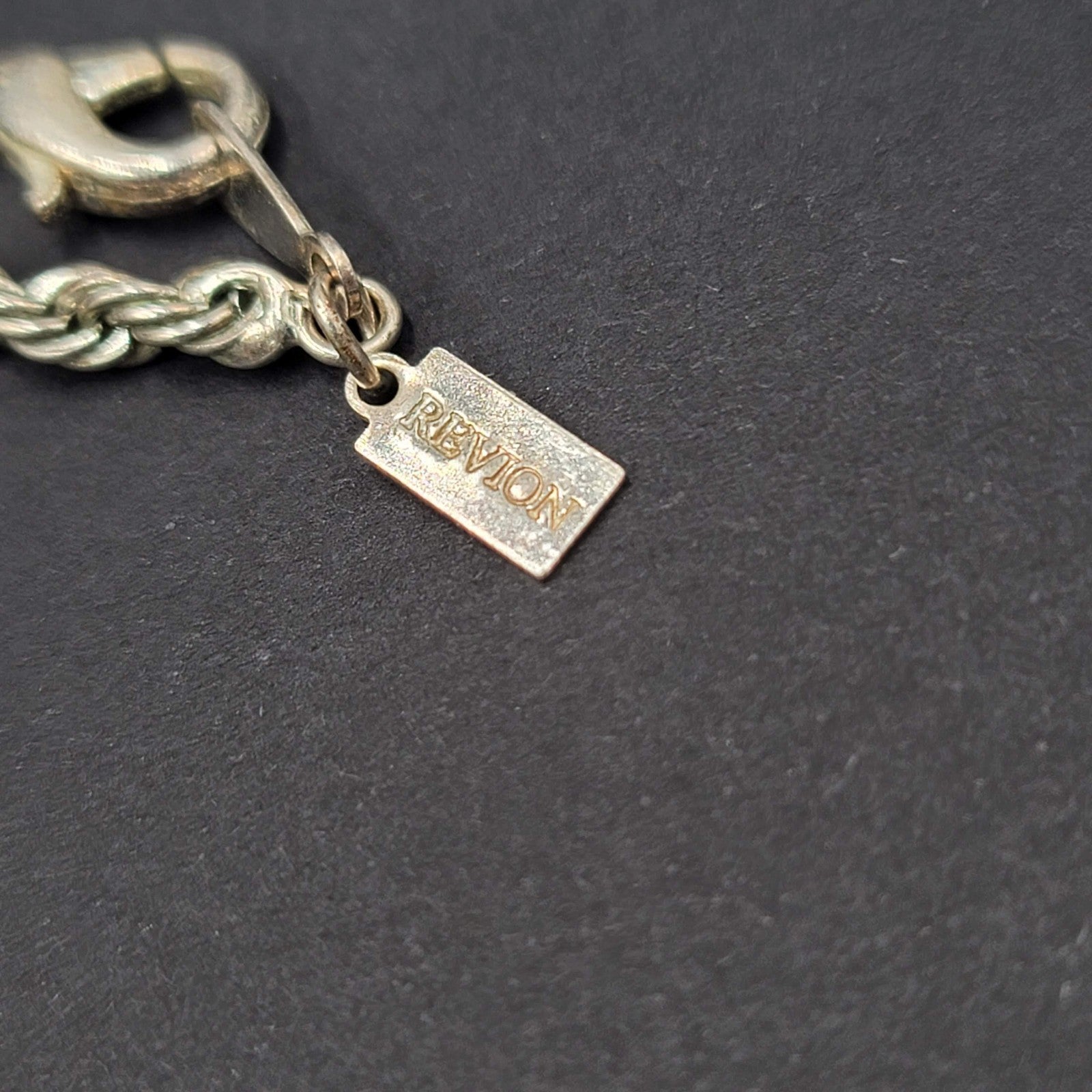 Vintage Revelon Twist Rope Necklace Silver tone Estate Costume Jewelry 24"