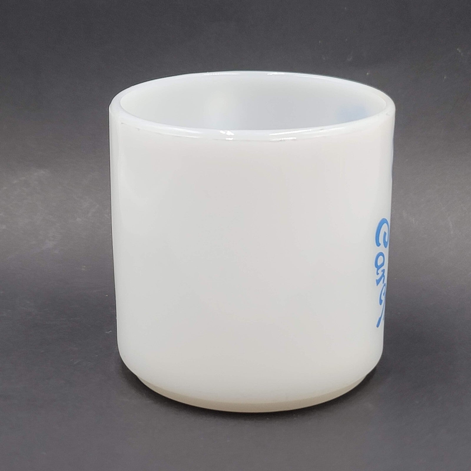 Join the Carefree Villagers Coffee Mug Vintage Milk Glass Fostoria