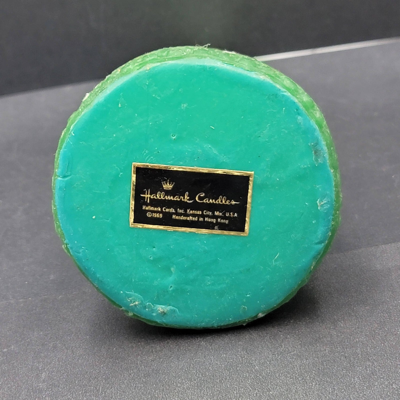 Vintage Hallmark Christmas Tree Candle Green Unused 7" New Old Stock